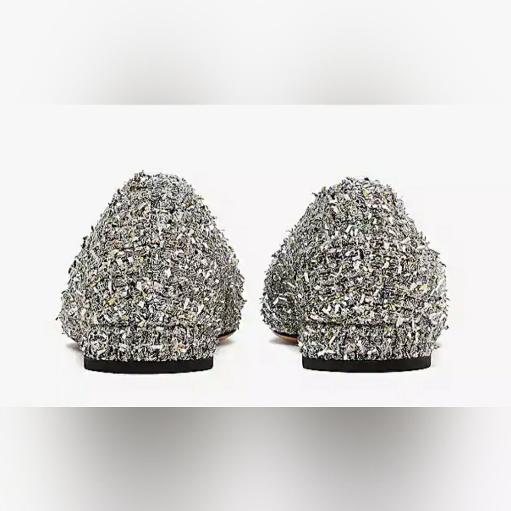 Kate Spade "buckle up" metallic tweed flats - worn once! - Picture 4 of 9